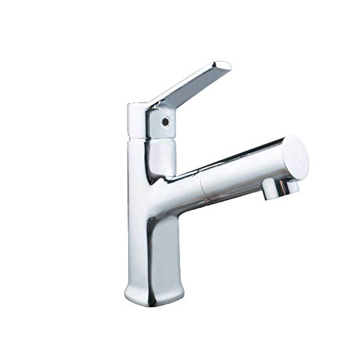 AIYA Tirette en cuivre Fine Robinet mitigeur lavabo ménage Salle de Bain Hotel lavabo Robinet monotrou Salle de Bain