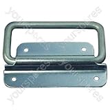 Metall Drop Griff mit einer Stahlplatte und 4 Befestigungsbohrungen.