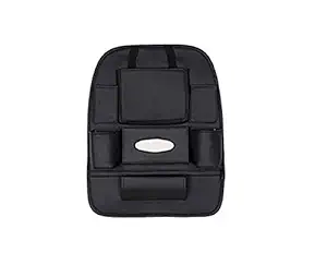 Autofurnish 3D Car Auto Seat Back Multi Pocket Storage Bag Organizer Holder Hanger Accessory (Black)