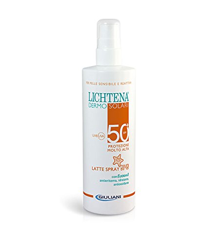 Lichtena Dermo Solari SPF 50+ - Leche en spray para niños, 200 ml, antieritema hidratante y antioxidante