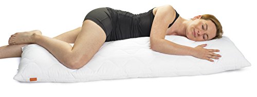 sleepling 190109 Medical Basic 100 Seitenschläferkissen Mikrofaser mit Polyesterfüllung 40 x 145 cm, weiß - 2