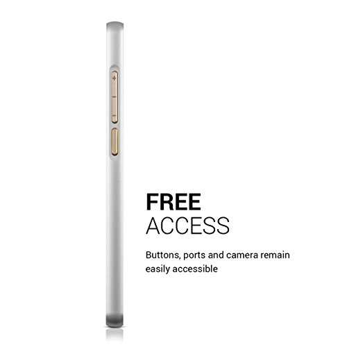 kwmobile Carcasa bumper de aluminio para el Huawei P8 Lite  2015  en plata - Protecci  n extra fina y resistente para tu m  vil