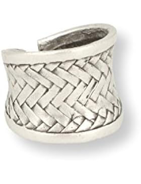 Ring ZAHRA-1 - zeitloses Design mit Echtsilber-Plattierung in Altsilber-Optik von Roberto Leonardi