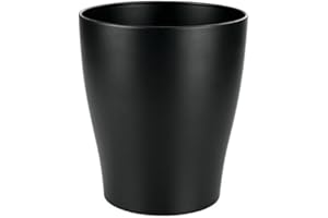 mDesign Cestino spazzatura in metallo – Pattumiera ideale per ufficio, studio o anche cucina– Contenitore per rifiuti utilizzabile anche come cestino per la carta – nero opaco