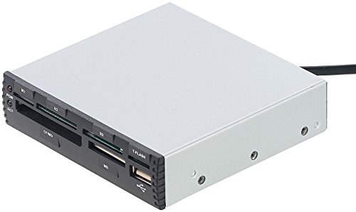 Xystec Interner 3,5″-Card-Reader CR-560i mit Front-USB-2.0, schwarz - 2