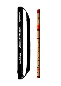 STARDEALS Professional Flutes E Natural Base Right Hand Bamboo Flute Bansuri Size 30 Inch With Free Carry Bag (Natural Brown)