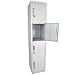 Produktbild Schließfachschrank Wertfachschrank Spind mit 4 Abteilen 180 x 38 x 45 cm verschiedene Türfarben von BB Sport, Farbe:Grau-Grau