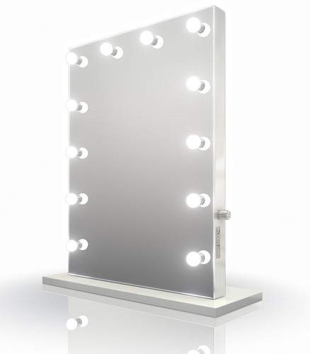 Diamond X Collection Miroir De Maquillage Hollywood Brillant Blanc Lampes LED Blanc Chaud K113MWW