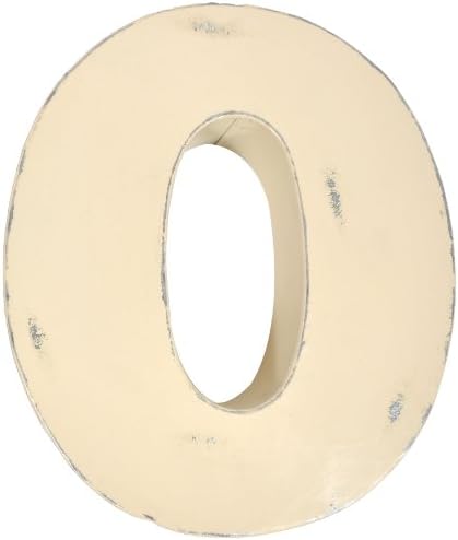 Found Object Sansarif 12-Inch Solid Letter Wall Hanging, Capital O, White
