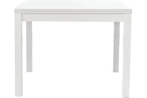 milani home s.r.l.s. Tavolo Da Pranzo Moderno Allungabile A Libro Frassinato 100x100/200