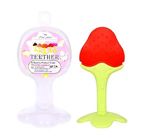 THE LITTLE LOOKERS? Single Silicone Fruit Shape Teether for Baby/Toddlers/Infants/Children (Strawberry)