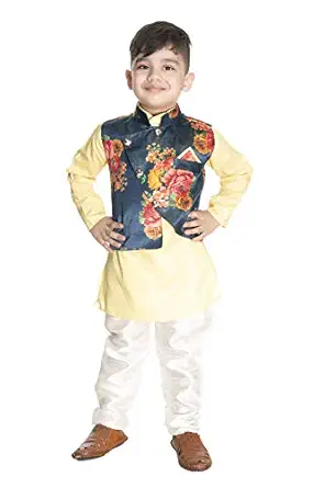 NEW GEN Boys Jacket Kurta & Paijama Pant