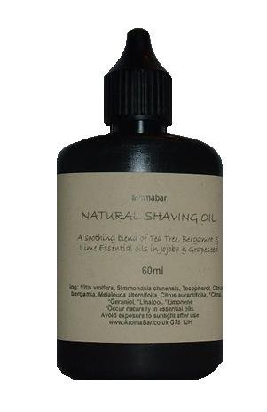 Natural Shaving Oil with Tea Tree Peppermint & Lime 60ml Travel Size