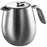 Bodum Columbia - Cafetera y tetera, jarra térmica, 12 tazas, 1,5 l, acero inoxidable mate