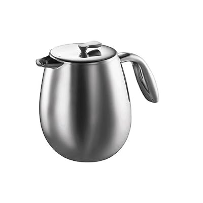 Bodum 1312-57 - Columbia - Cafetière à Piston Isotherme 12 Tasses - Double Paroi Inox - 1.5 L - Mat
