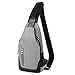 Produktbild Vbiger Sling Bag Herren Brusttasche Schultertasche Daypack Wasserdicht mit USB Kabel Ladeanschluss und Kopfhörer Loch