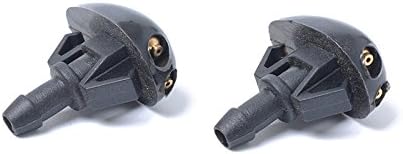 elegantstunning 1Pair Windshield Washer Fluid Spray Jet Nozzle for Nissan 289313S500 Black