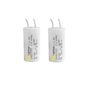 VEEKAYLIGHT Capacitor for Ceiling Fan, 3.15 MFD Capacitor to Increase Speed -2 Pieces