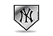 Produktbild Rico Industries MLB NEW YORK YANKEES 3D Auto Chrom Aufkleber