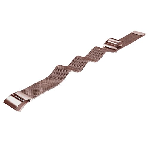 Fitbit Charge 2 Armband, OverDose Milanese Edelstahl Uhrenarmband-Bügel-Armband + HD Film für Fitbit Charge 2 - 4