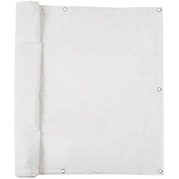 Tchibo TCM Balkonsichtschutz Sichtschutz Windschutz Cremeweiß 0,90 X 5