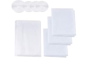 Surplex 4 pcs Zanzariera per Finestra, Zanzariera Per Insetti con 4 nastri autoadesivi, 130 x 150cm, 200 x 150cm (Bianco)