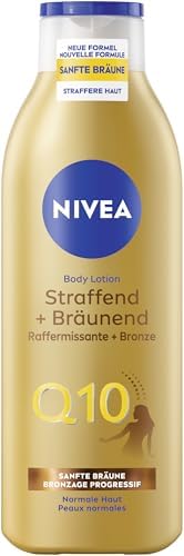 NIVEA Lozione per il corpo Q10 rassodante + abbronzante (250 ml), latte per il corpo per una pelle più tonica e una migliore elasticità in 7 giorni, crema per il corpo con Q10 per un'abbronzatura