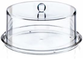 Patience Acrylic Cake Dome with Base Display Stand 345mm x 180mm clear transparent