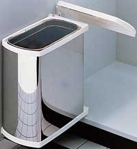 Uno waste bins, for hinged door, 18 litres