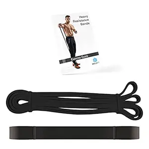 Boldfit Heavy Resistance Band for Workout Set Exercise & Stretching Pull Up Bands Door Anchor for Home Exercise Bands Gym Men & Women Resistance Tube Loop Bands Toning Bands Kit