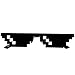 Produktbild Neuheit Sonnenbrille, Gusspower Thug life Brille 8 Bit Pixel Deal with it Sonnenbrille Unisex Schutzbrillen Eyewear Spielzeug (1 Mosaik)