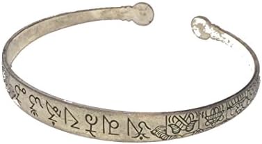 Mantra Silver Color Bangle Bracelet - Assorted Designs - Each One Unique