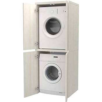 Mobile Copri Lavatrice E Asciugatrice A Colonna Lario - Ante Con Contenitori Integrati - Foto 10