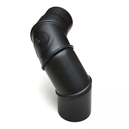 raik SH062-120-sw Rauchrohrbogen / Ofenrohr 120mm - Multibogen schwarz