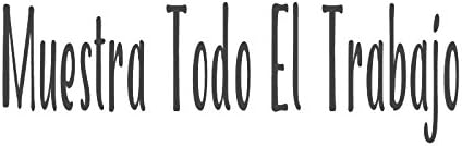 Muestra Todo El Trabajo, pre-inked En Español &amp; Spanish teacher stamp (#662707-A), Style A, Blue ink, Small size (38 x 10mm)