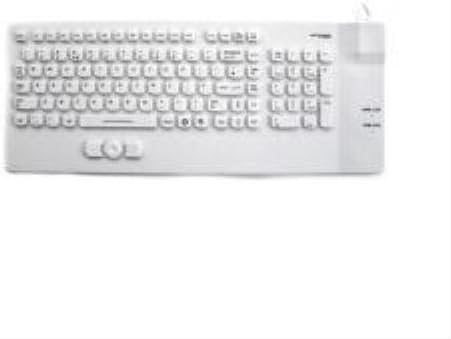 AccuMed Compact - USB Compact Layout Sealed IP67 Antibacterial Medical/Clinical Keyboard with Mousepad