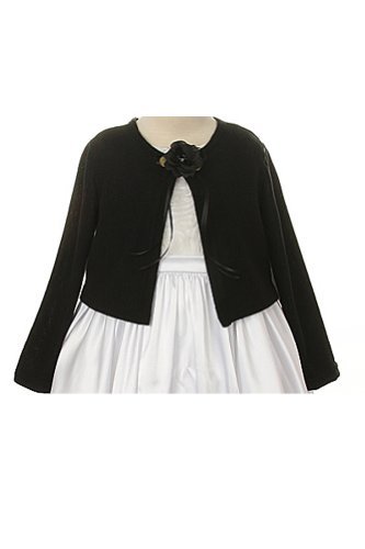 Kids Dream Basic Knit Special Occasion Girl's Cardigan Jacket Sweater - Black Girl 6