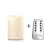 Produktbild sompex LED Außenkerze - Kunststoff 9x12,5 elfenbein MIT Fernbedienung