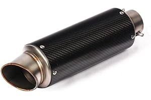 MOTOPARTS Auspuffanlage für Motorrad Auspuffanlage Auspuff für Yamahá Hónda Suzukí Kawasaki BMẂ Aprilia (51-60mm)