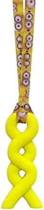 Sensory Oojamabobs - Squiggle pendant chew necklace - Autism - Banana Yellow (54cm, Minions)