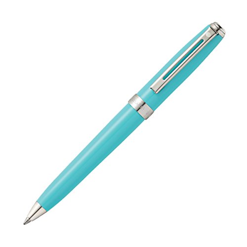 examen A. t. Cross Stylo bille Mini Prelude Turquoise, dans un coffret cadeau