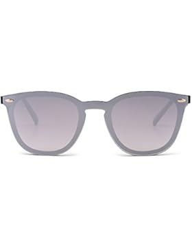 Randlos Wayfarer Sonnenbrille Ein Stück Spiegel Reflektierend Brille für Damen Herren