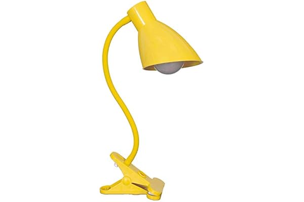 TECNOLUX EURO - LAMPE DE TABLE HOSE LE MODÈLE CLAMP COULEUR JAUNE Seule une ampoule LED 5w peut être utilisée.