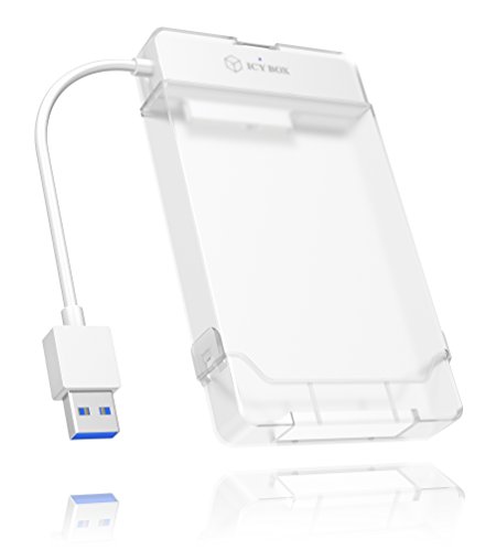 Icy Box IB-AC703-U3 USB 3.0 zu SATA Adapter für 2,5" (6,35 cm) HDD/SSD mit Schutzbox für Adapter & Laufwerk, SATA III, UASP