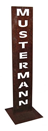 Rostschild Rostständer 70cm "individuell" (1) Rostsäule, Edelrost, Deko)