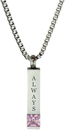 Always Quantum Pink Crystal Urn Pendant - Memorial Ash Keepsake - Cremation Jewellery