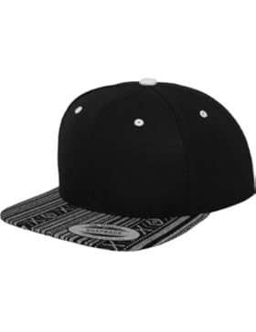 Flexfit - Cappello snapback, da adulto, con motivo azteco, Multicolore (Nero/Bianco), Taglia unica