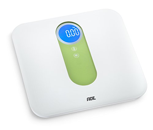 ADE Digitale Personenwaage BE 1298 Ella. Vielseitig einsetzbar als Babywaage, Tierwaage, Kofferwaage. Elektronische Familienwaage in frischem Look zur präzisen Gewichtsbestimmung. Inkl. Batterie. Weiß