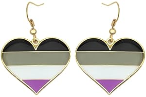 SINWINKORI Progress Transgender Rainbow Pansexual Asexual Bisexual Lesbian Nonbinary Sun Set Lesbian Dangle Earing Gay & Lesbian LGBT Pride Gifts Rainbow Jewelry