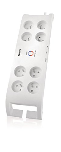 Preisvergleich Produktbild Philips Überspannungsschutz für Haushaltsgeräte spn3080b / 19 - Protektoren Überstrom-Schutz (900 J, 8 Ausgang (S) AC, 2 m, weiß, 160 mm, 5,6 mm)